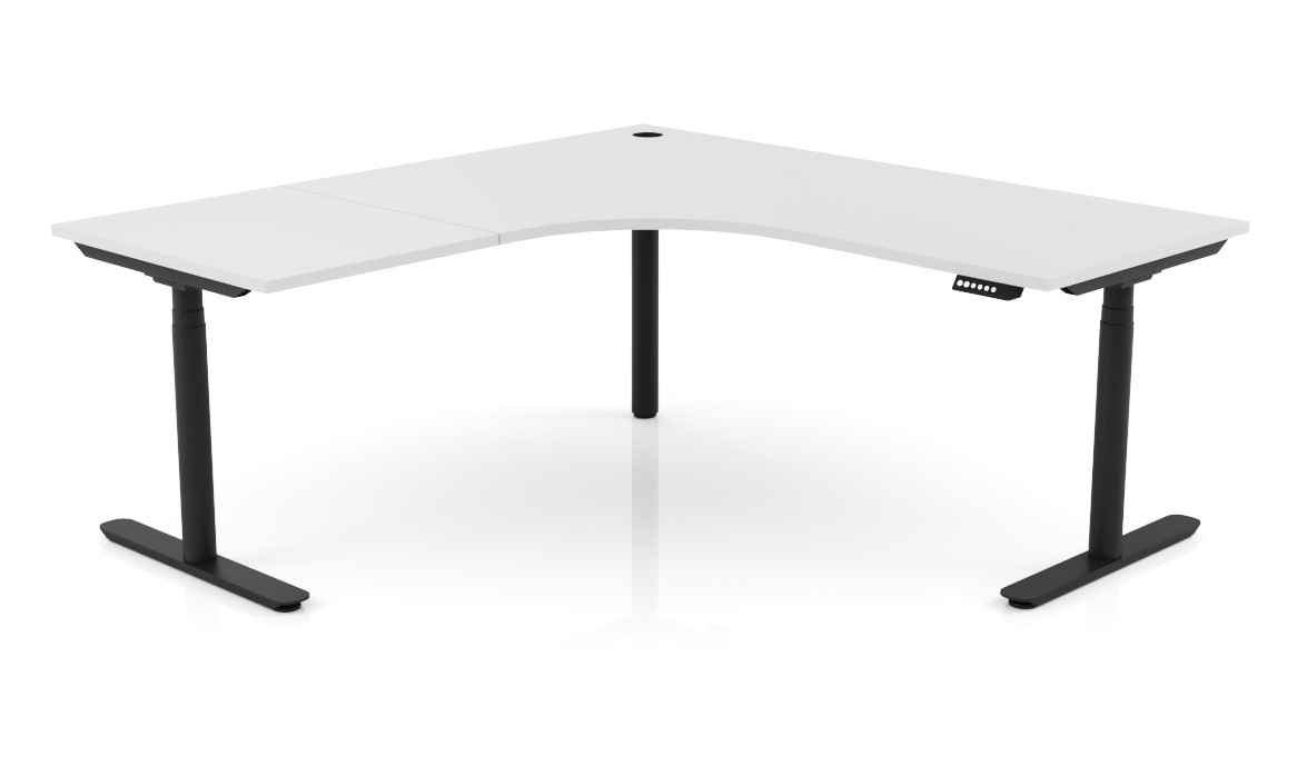 Agile Motion+ Round Adjustable Corner Desk